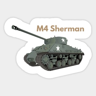 M4 Sherman American WW2 Tank Sticker